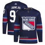 Camiseta Hockey New York Rangers Mika Zibanejad Alterno Autentico Primegreen Azul