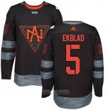 Camiseta Hockey Nino America del Norte Aaron Ekblad 5 Premier 2016 World Cup Negro