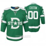 Camiseta Hockey Nino Dallas Stars Personalizada Replica Jugador 2020 Winter Classic Verde