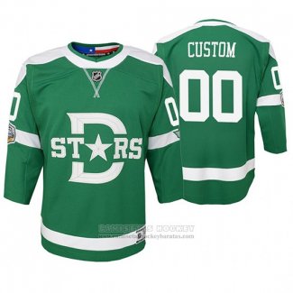 Camiseta Hockey Nino Dallas Stars Personalizada Replica Jugador 2020 Winter Classic Verde