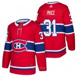 Camiseta Hockey Nino Montreal Canadiens 31 Carey Price Rojo 2018 Autentico Primera