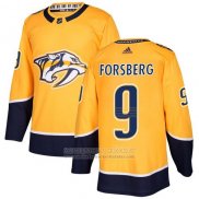 Camiseta Hockey Nino Nashville Predators 9 Filip Forsberg Amarillo Primera Autentico Stitched