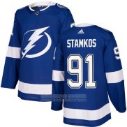 Camiseta Hockey Nino Tampa Bay Lightning 91 Steven Stamkos Azul Primera Autentico Stitched