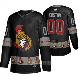 Camiseta Hockey Ottawa Senators Personalizada Breakaway Negro