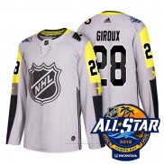 Camiseta Hockey Philadelphia 28 Claude Giroux Gris 2018 All Star Autentico