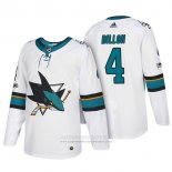 Camiseta Hockey San Jose Sharks 4 Brenden Dillon 2018 Blanco