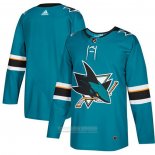 Camiseta Hockey San Jose Sharks Blank Primera Verde