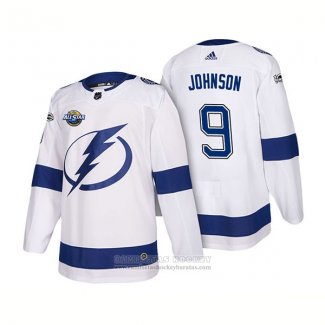 Camiseta Hockey Tampa Bay Lightning 9 Tyler Johnson 2018 Blanco