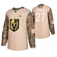 Camiseta Hockey Vegas Golden Knights Shea Theodore Dia De Los Veteranos Camuflaje