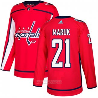 Camiseta Hockey Washington Capitals 21 Dennis Maruk Primera Autentico Rojo