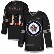 Camiseta Hockey Winnipeg Jets Dustin Byfuglien 2020 USA Flag Negro