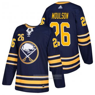 Camiseta Hockey Buffalo Sabres 26 Matt Moulson Primera Autentico 2018 Azul