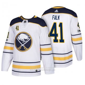 Camiseta Hockey Buffalo Sabres 41 Justin Falk 2018 New Season Team Road Blanco