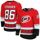 Camiseta Hockey Carolina Hurricanes Teuvo Teravainen 25th Anniversary Autentico Rojo