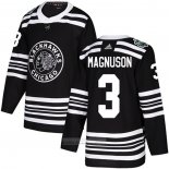 Camiseta Hockey Chicago Blackhawks 3 Keith Magnuson Autentico 2019 Winter Classic Negro