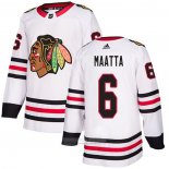 Camiseta Hockey Chicago Blackhawks 6 Olli Maatta Road Autentico Blanco