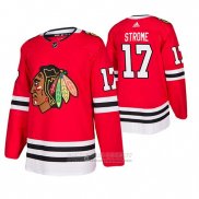 Camiseta Hockey Chicago Blackhawks Dylan Strome Primera Autentico Jugador Rojo