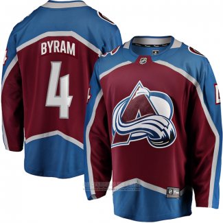 Camiseta Hockey Colorado Avalanche Bowen Byram Primera Breakaway Rojo