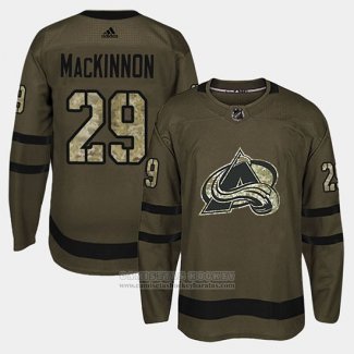 Camiseta Hockey Colorado Avalanche Nathan Mackinnon Camuflaje Salute To Service