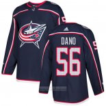 Camiseta Hockey Columbus Blue Jackets 56 Marko Dano Primera Autentico Azul