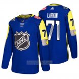 Camiseta Hockey Detroit Red Wings Dylan Larkin 2018 All Star Azul