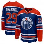 Camiseta Hockey Edmonton Oilers Leon Draisaitl Primera Breakaway Azul