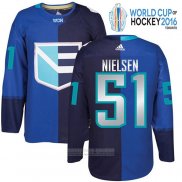 Camiseta Hockey Europa Frans Nielsen 51 Premier World Cup 2016 Azul