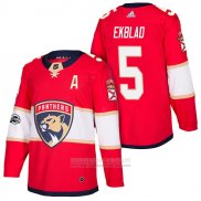 Camiseta Hockey Florida Panthers 5 Aaron Ekblad Autentico Primera 2018 Rojo