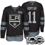 Camiseta Hockey Los Angeles Kings 11 Anze Kopitar 2017 100 Aniversario Negro