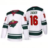 Camiseta Hockey Minnesota Wild 16 Jason Zucker Segunda 2017-2018 Blanco