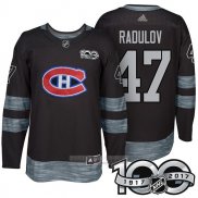 Camiseta Hockey Montreal Canadiens 47 Alexander Radulov 2017 100 Aniversario Negro