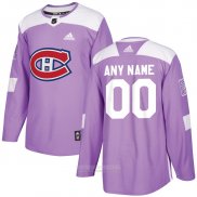 Camiseta Hockey Montreal Canadiens Personalizada Violeta