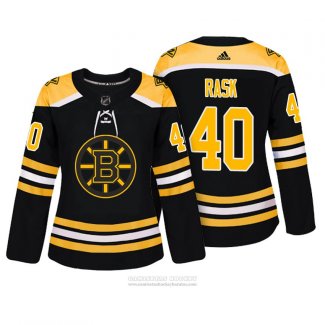 Camiseta Hockey Mujer Boston Bruins 40 Tuukka Rask Bruins Autentico Jugador Negro