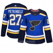 Camiseta Hockey Mujer St. Louis Blues 40 Carter Hutton Primera Adizero Jugador Azul