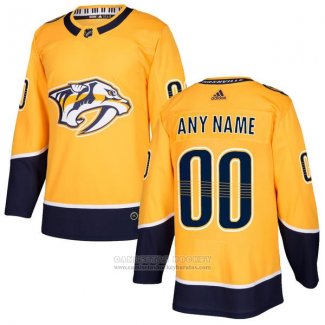 Camiseta Hockey Nashville Predators Primera Personalizada Amarillo