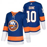 Camiseta Hockey New York Islanders 10 Alan Quine Autentico Primera 2018 Azul