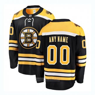 Camiseta Hockey Nino Boston Bruins Primera Personalizada Negro