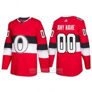 Camiseta Hockey Ottawa Senators Autentico 2017 100 Classic Stitched Personalizada Rojo