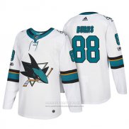 Camiseta Hockey San Jose Sharks 88 Brent Burns 2018 Blanco