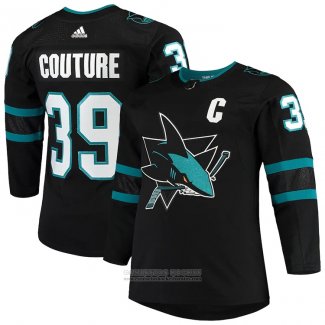 Camiseta Hockey San Jose Sharks Logan Couture Alterno Autentico Negro