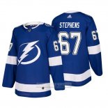 Camiseta Hockey Tampa Bay Lightning Mitchell Stephens Primera Autentico Jugador Azul