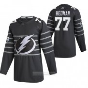 Camiseta Hockey Tampa Bay Lightning Victor Hedman Autentico 2020 All Star Gris