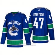 Camiseta Hockey Vancouver Canucks 47 Sven Baertschi Primera Premier 2017-2018 Azul