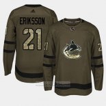 Camiseta Hockey Vancouver Canucks Loui Eriksson Camuflaje Salute To Service