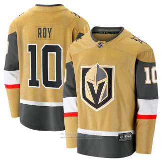 Camiseta Hockey Vegas Golden Knights Nicolas Roy Primera Breakaway Oro