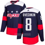 Camiseta Hockey Washington Capitals 8 Alex Ovechkin Azul Autentico 2018 Stadium Series Stitched