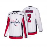 Camiseta Hockey Washington Capitals Matt Niskanen 2018 Season Centennial Patch Team Road Blanco